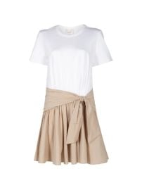 Cinq A Sept Leslie tie-waist Pleated Dress | White | FARFETCH at Farfetch